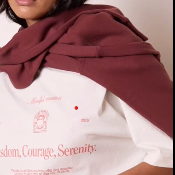 Active After Coffee  Wisdom. Courage. Serenity Mindful Tee Size L New - Picture 1 of 10